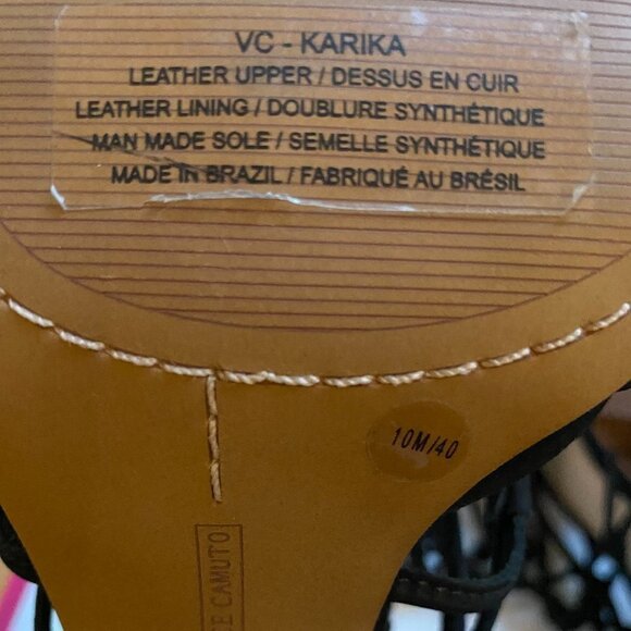 Vince Camuto BNWT sandals black "karika" leather sz 6.5 - Picture 8 of 8